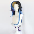 cosplayspa Yone Heartsteel Inspired Black Blue Yellow Wig League Legends Look 4FCGAX