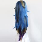 cosplayspa Yone Heartsteel Inspired Black Blue Yellow Wig League Legends Look 7PTWUV