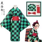 cosplayspa Yuukaku hen Demon Slayer Girls Kimono Tanjirou Zenitsu Inosuke Halloween BUN23E