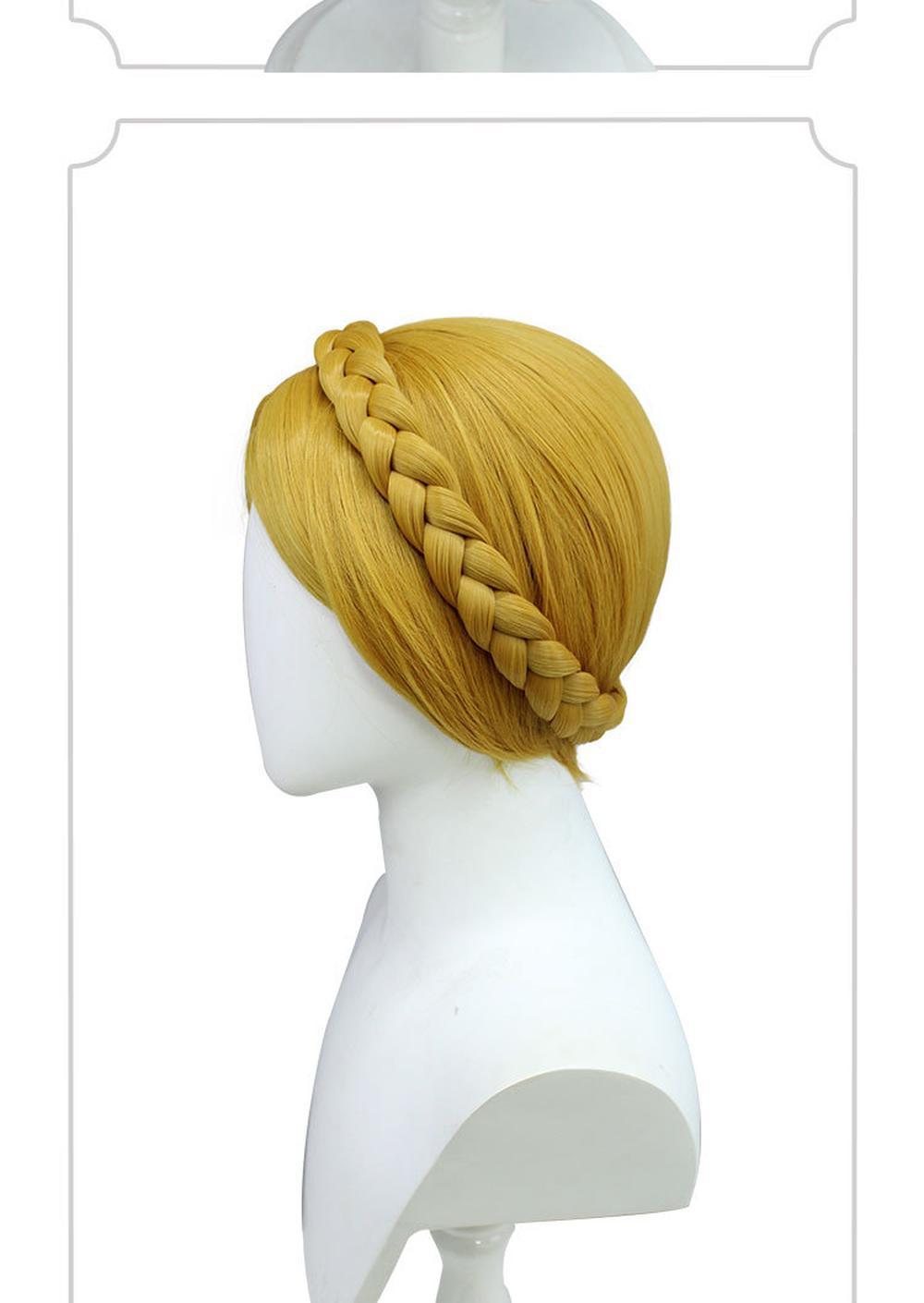 Zelda Princess Wig: Short Yellow Game Wig For The Legend Of Zelda Cosplay 5 cosplayspa cosplayspa Zelda Princess Wig Short Yellow Game Wig for The Legend of Zelda Cosplay 4WS5HB