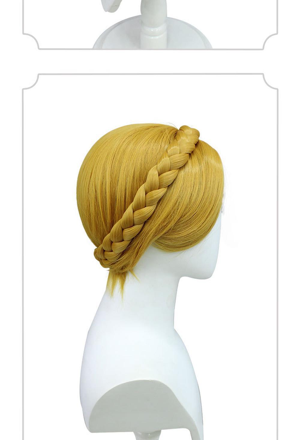 Zelda Princess Wig: Short Yellow Game Wig For The Legend Of Zelda Cosplay 2 cosplayspa cosplayspa Zelda Princess Wig Short Yellow Game Wig for The Legend of Zelda Cosplay VBY01F