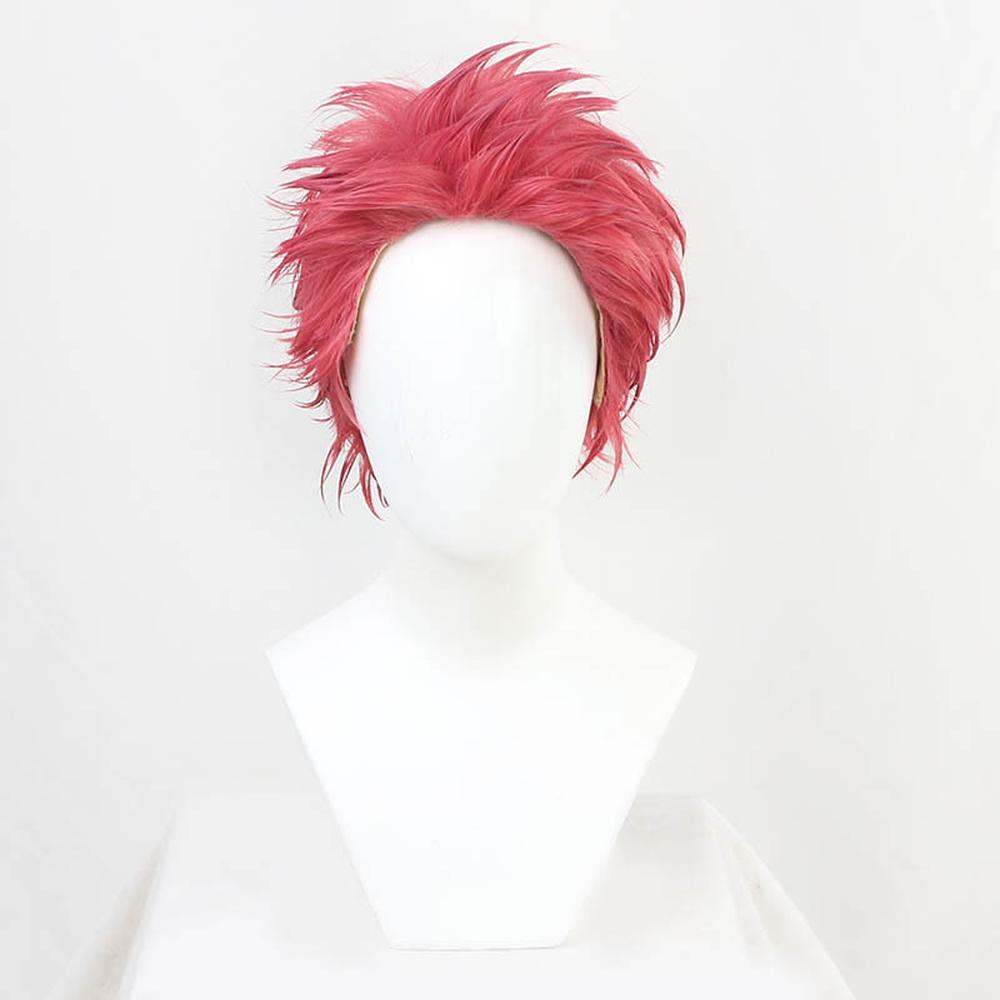 cosplayspa cosplayspa Akaza Short Red Wig Upper Moon Three Demon Slayer Hair LOOU5P