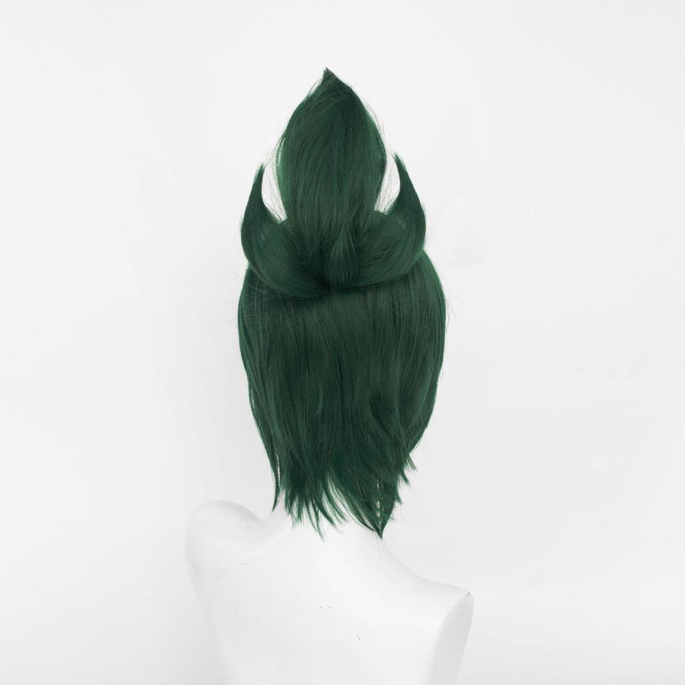 cosplayspa cosplayspa Kiriko Wig Overwatch Greenish Short Cosplay Game Ready Version 3GL85Z