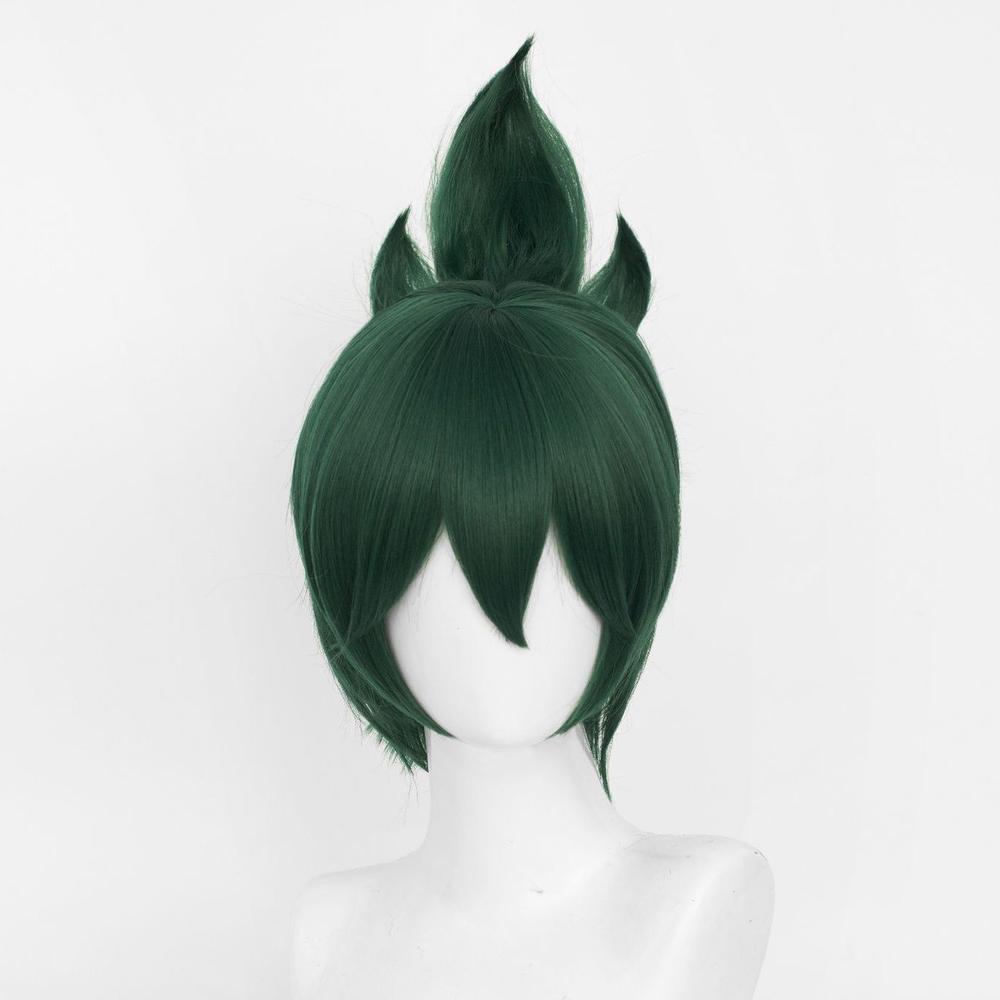 cosplayspa cosplayspa Kiriko Wig Overwatch Greenish Short Cosplay Game Ready Version BZSVE9