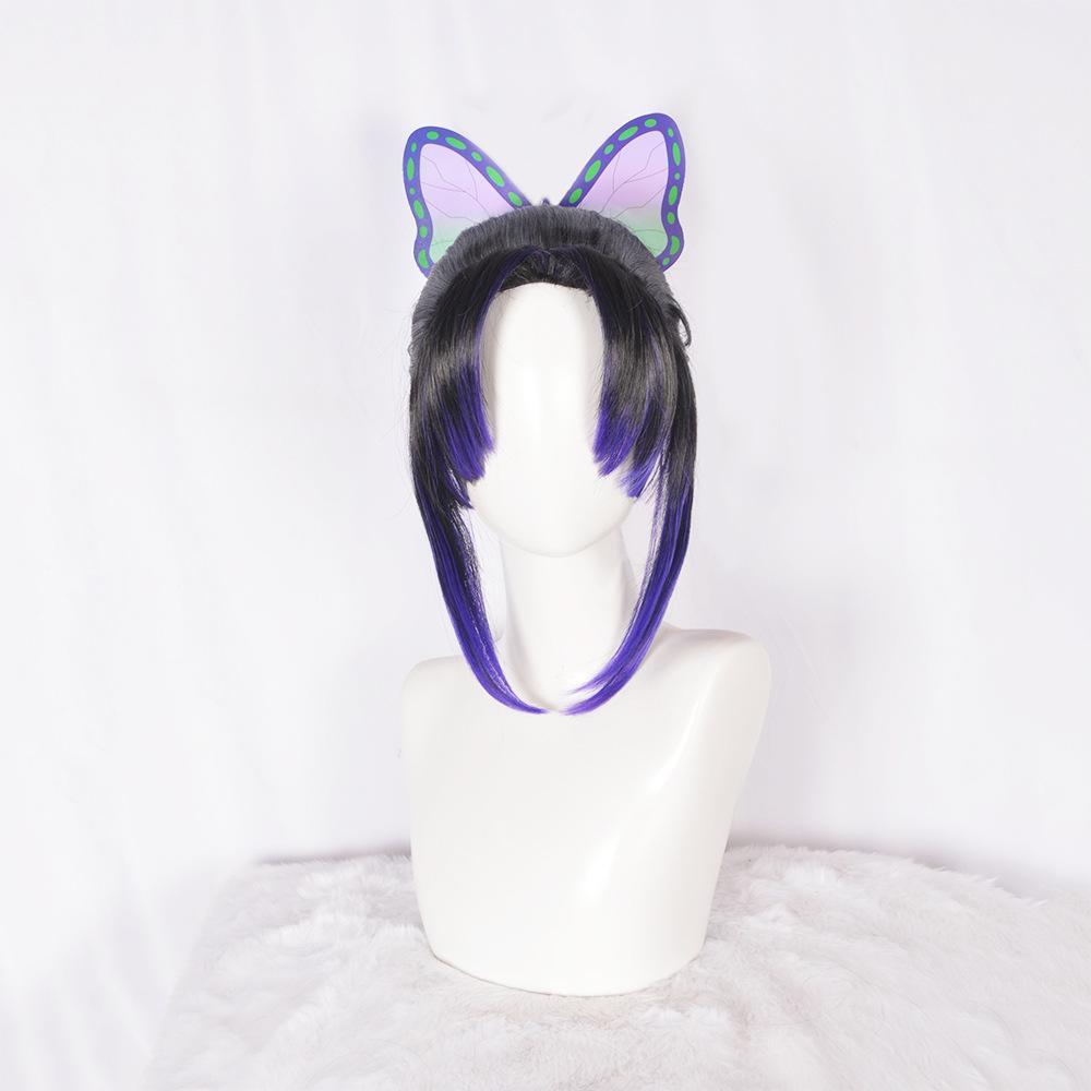 cosplayspa cosplayspa Kochou Shinobu Butterfly Wig Demon Slayer Black Purple Hairpiece 5OTVHZ