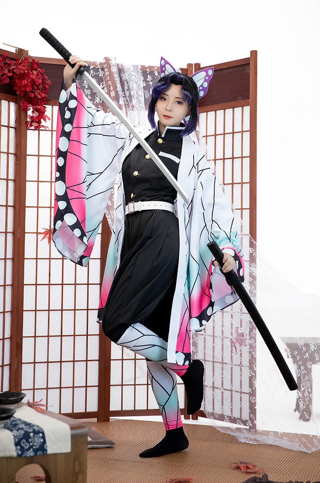 cosplayspa cosplayspa Kochou Shinobu Outfit Demon Slayer Womens Halloween 2PLYQ8