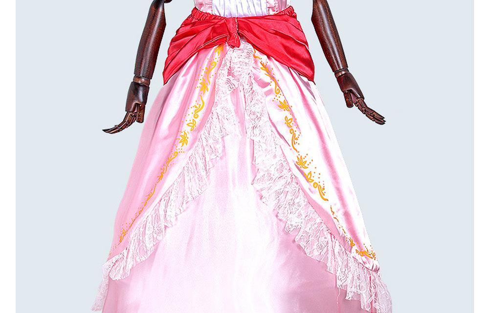 cosplayspa cosplayspa Princess Peach Cosplay Ensemble S 3XL with Crown Nintendo Fit GDK51W