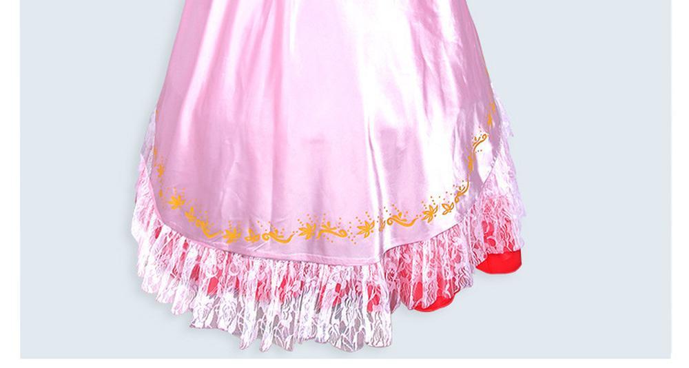 cosplayspa cosplayspa Princess Peach Cosplay Ensemble S 3XL with Crown Nintendo Fit QNVFMM