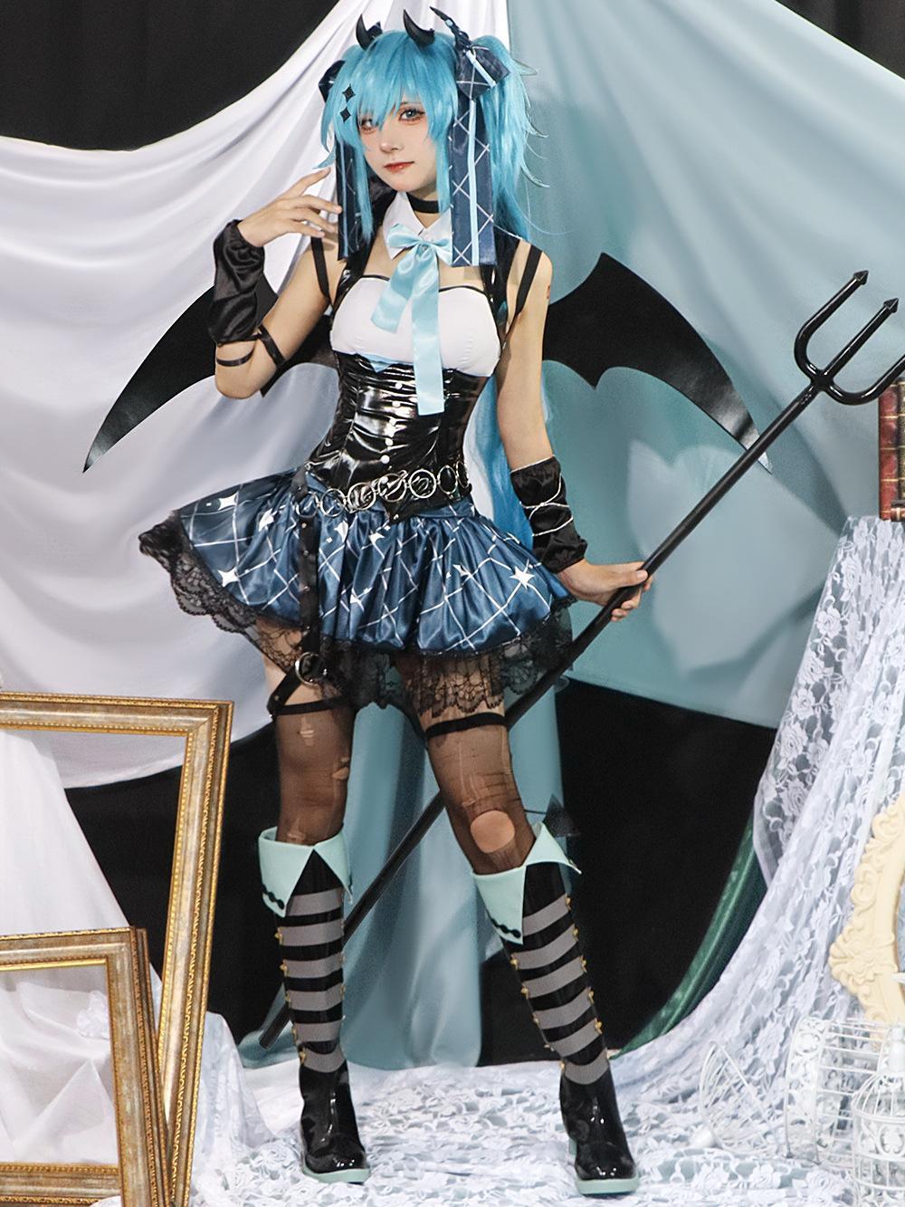 cosplayspa cosplayspa Vocaloid Hatsune Miku Devil Dress S 3XL Halloween Outfit G5XJ44