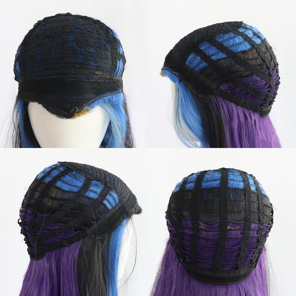 cosplayspa cosplayspa Yone Heartsteel Inspired Black Blue Yellow Wig League Legends Look LNC3XS