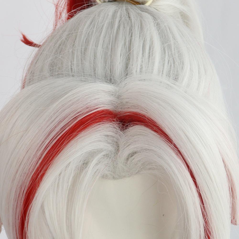 cosplayspa cosplayspa Yone Heartsteel White Red Long Wig League of Legends Unforgotten R08HVQ