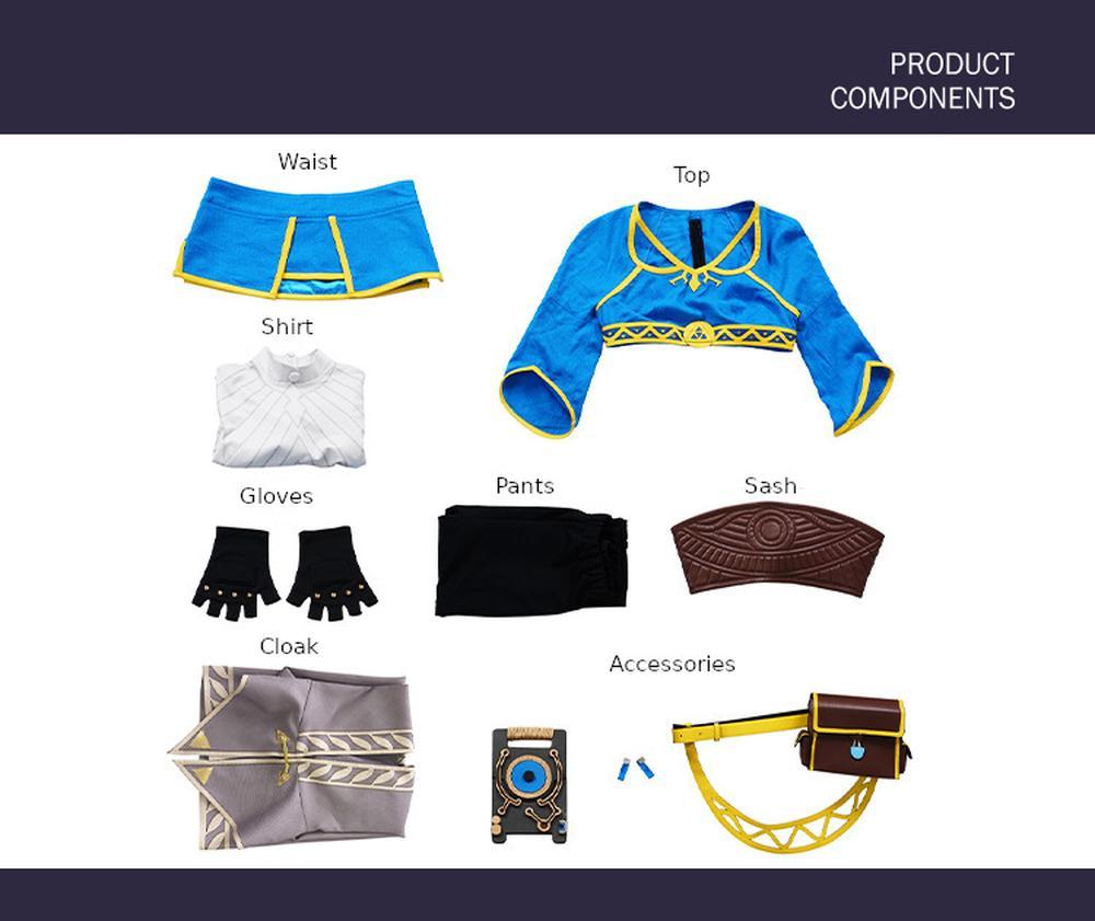 cosplayspa cosplayspa Zelda Princess Attire S 3XL Swift Dispatch Legend of Zelda Outfit XTSPSQ