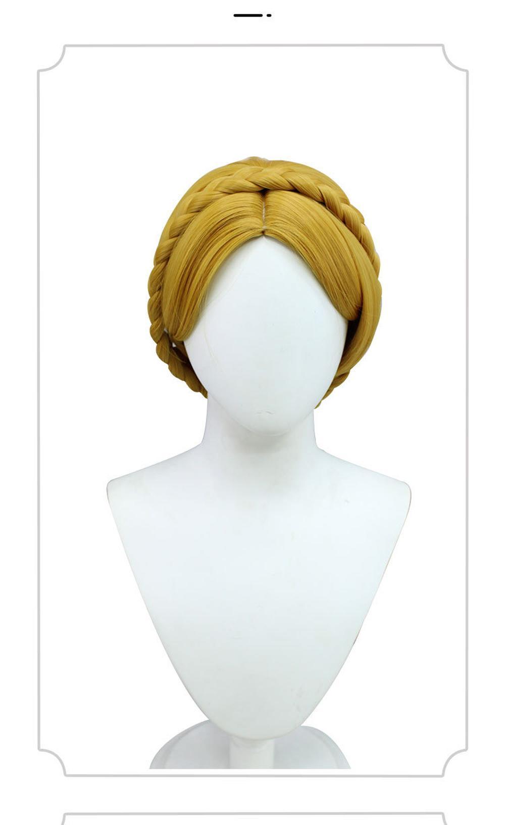 cosplayspa cosplayspa Zelda Princess Wig Short Yellow Game Wig for The Legend of Zelda Cosplay VLL84N
