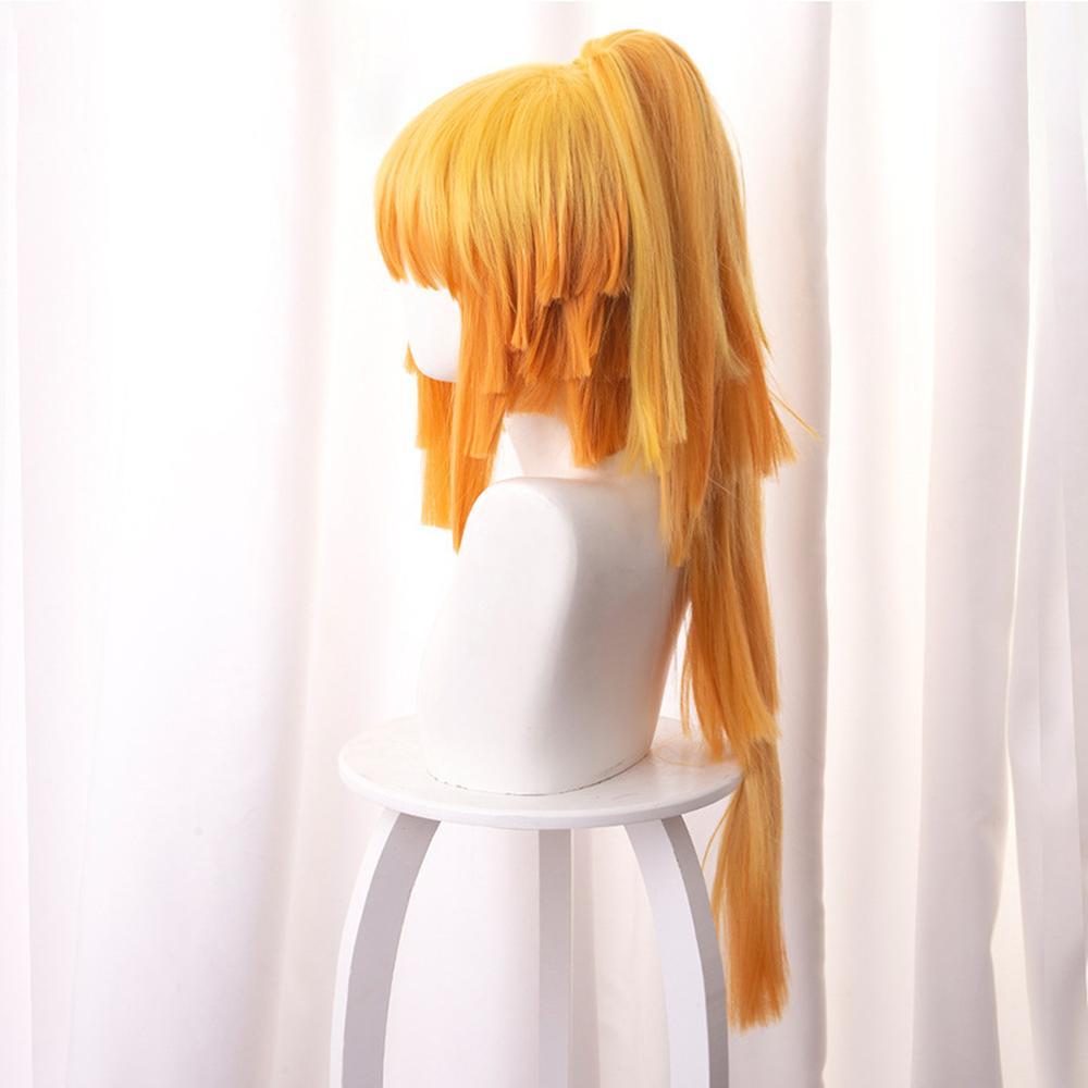 cosplayspa cosplayspa Zenitsu Inspired Orange Wig for Demon Slayer Anime Halloween Events T7SS2V