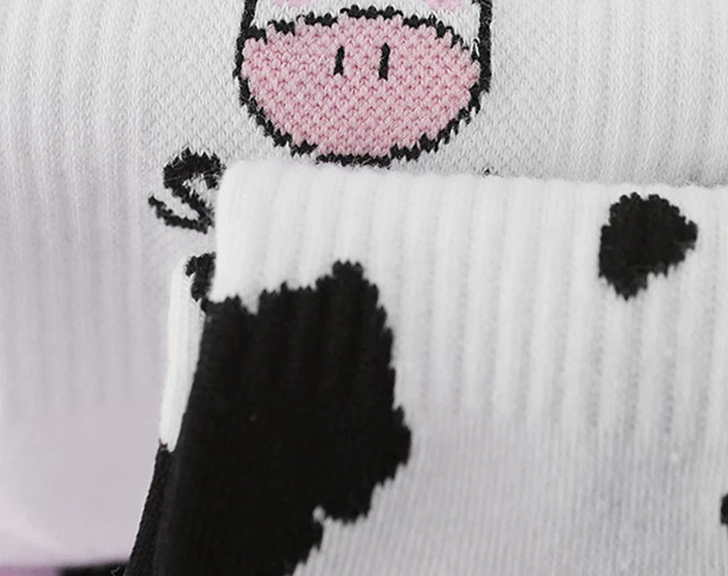 cosplayspa cow harajuku womens socks girls striped bovine themed footwear H2179c7c5e22b4f129cf0d483af67b5d4k