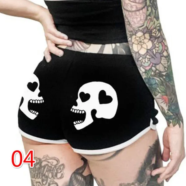 cosplayspa emo goth butt shorts with skeleton sm to 5xl plus sizes and H1367e0a7dad04c0a914877f0effdef3dy