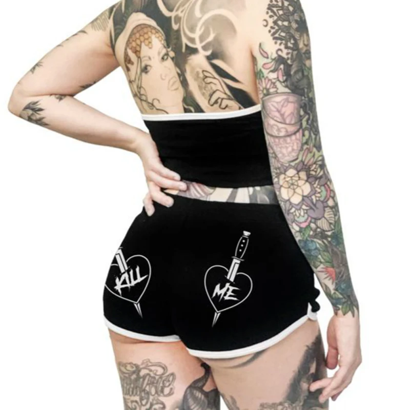 cosplayspa emo goth butt shorts with skeleton sm to 5xl plus sizes and H9bad417ad737479e9d8a61ed7d34dfd1T