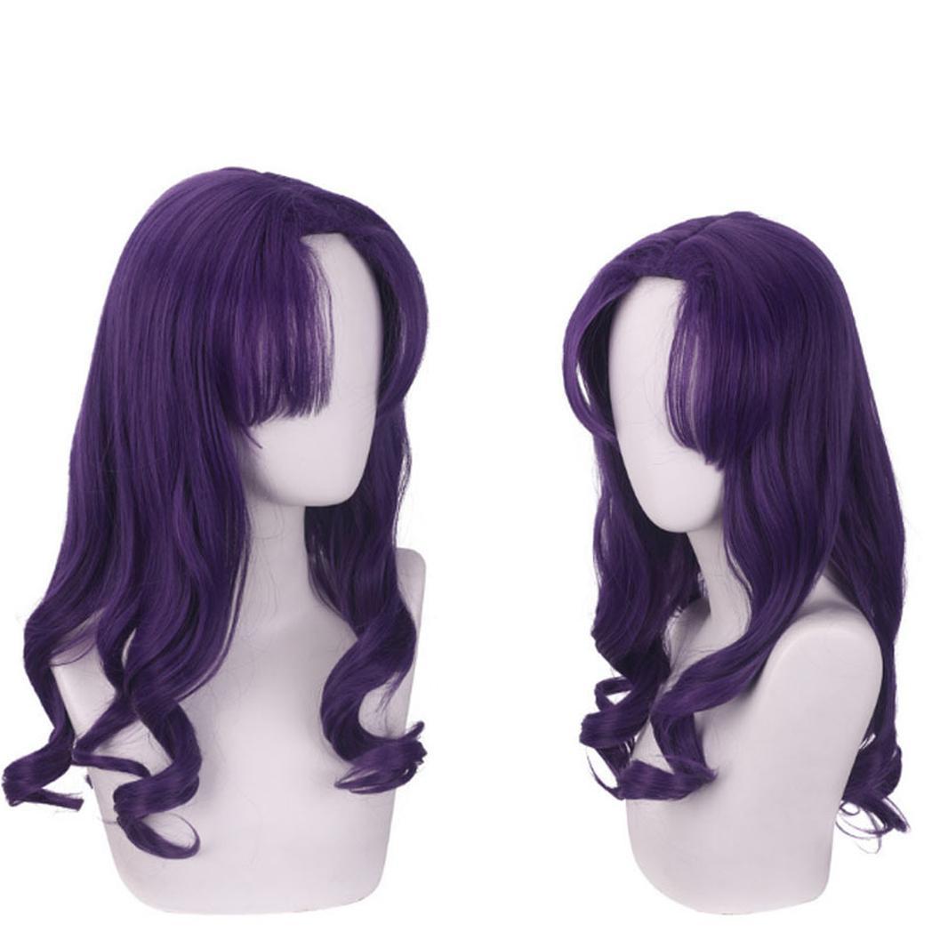 cosplayspa katsuragi misato evangelion long curly purple wig cosplayspa Katsuragi Misato Evangelion Long Curly Purple Wig Ready For Ship 26G5FQ