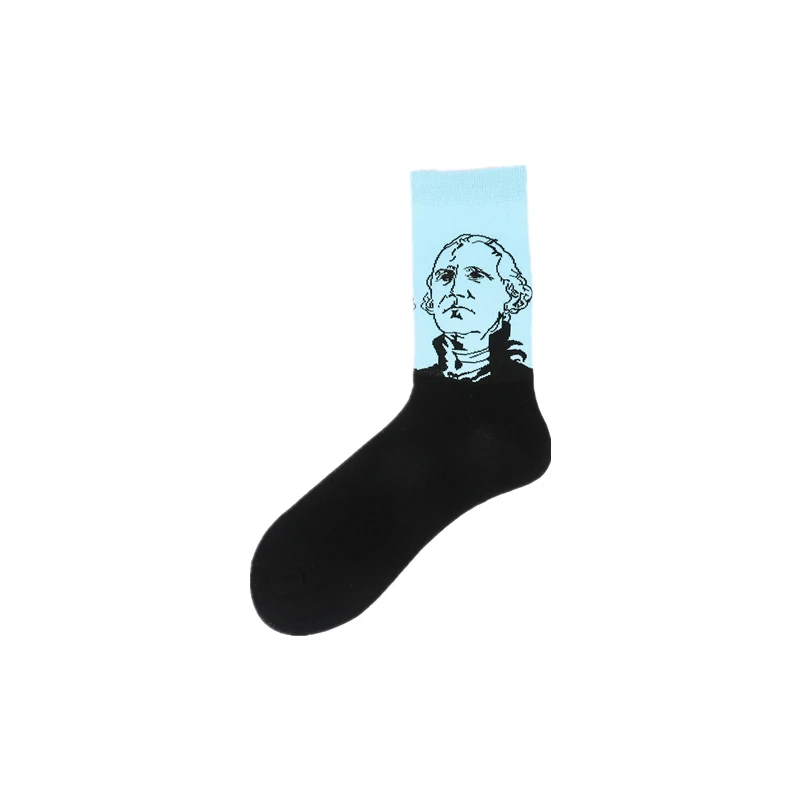 cosplayspa mens world leader funny socks jfk ben franklin george washington lincoln queen elizabeth H947d43050bd94b44a812fe0af3796799F