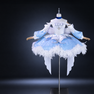 Xiao Qiao White Swan Dream white and blue costume on display form