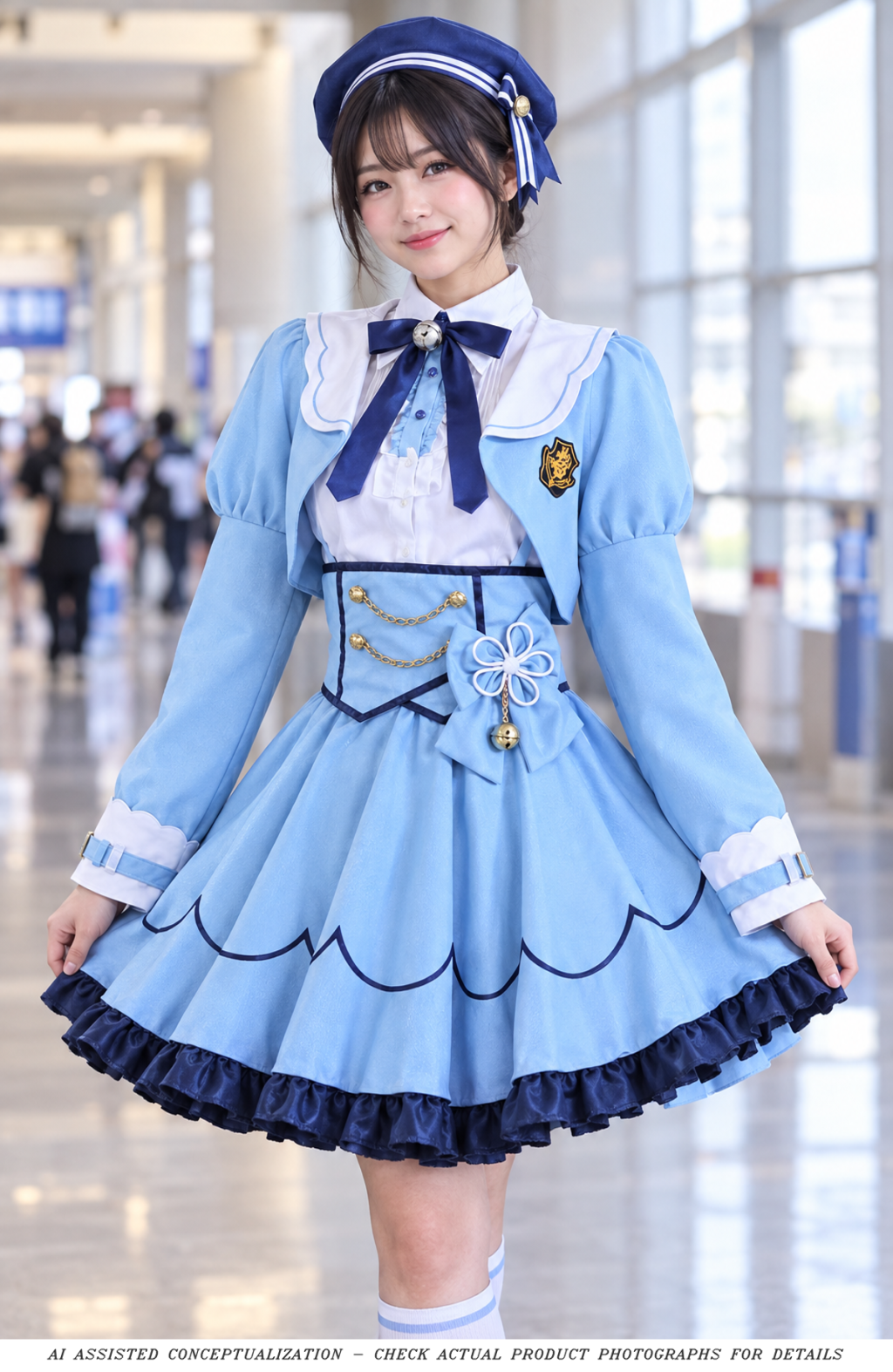 AI-assisted styling concept of Amamiya Kokoro costume without optional wig; see product photos for actual details