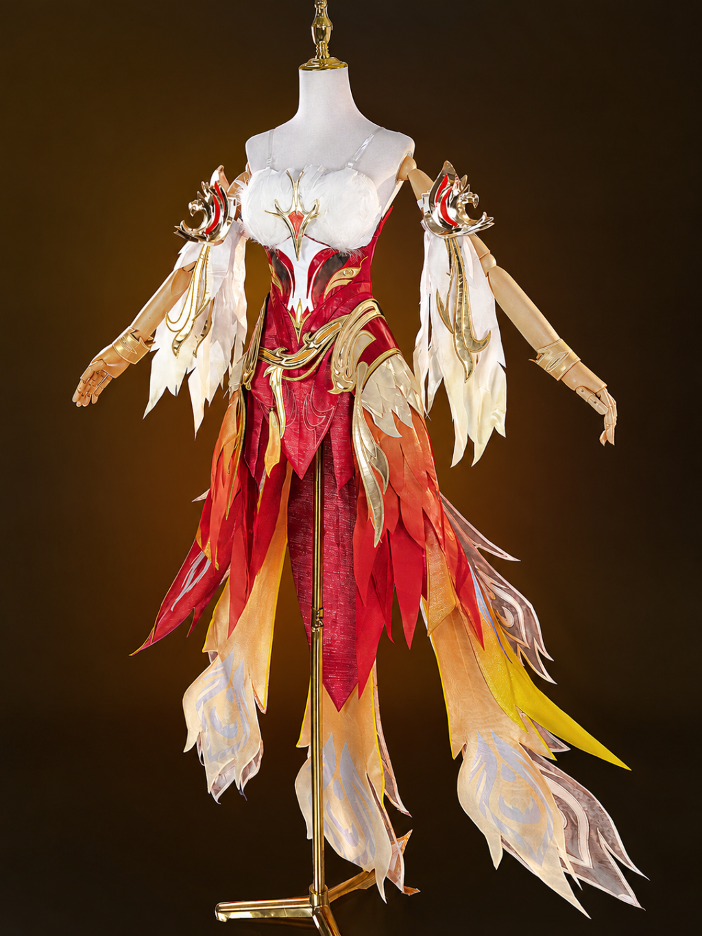 Wang Zhaojun Phoenix in Flight red and gold costume, front view