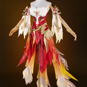 Wang Zhaojun Phoenix in Flight red and gold costume, front view