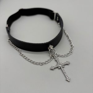 Cross or Four-Point Star Draped Leg Chain — Cross