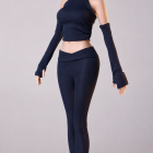 ACG-53 dark blue F miniature yoga outfit only on display body, body excluded