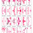 WM-CR001 through WM-CR030 numbered pink tattoo motifs