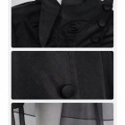 Elphaba dress embroidery, covered buttons and sheer underskirt detail