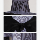 Elphaba hat tiers, cape bow and swirling inner-dress pattern