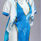 PA-15 blue neckline and white blue-trimmed short jacket close-up