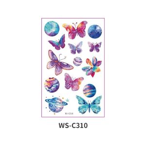 WS-C310 multicolor butterfly and planet transfer sheet
