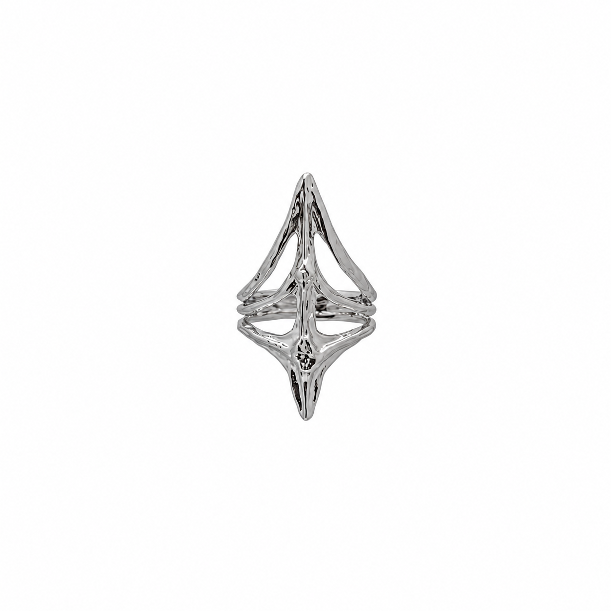 Gothic Openwork Finger and Nail Rings — Plain openwork ring