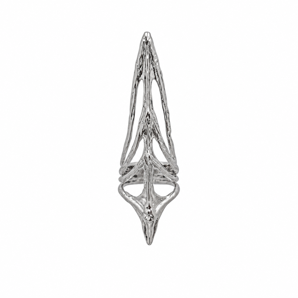 Gothic Openwork Finger and Nail Rings — Plain nail cover