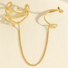Linked Serpent Upper-Arm and Wrist Cuffs — Gold-colored