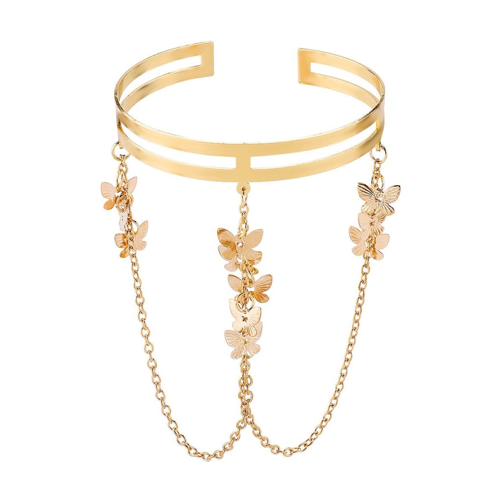 Butterfly or Shell Draped Arm Cuff — Butterfly
