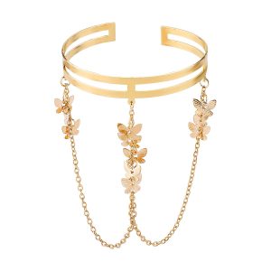 Butterfly or Shell Draped Arm Cuff — Butterfly