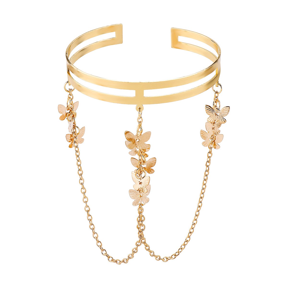 Butterfly Or Shell Draped Arm Cuff 5 Butterfly or Shell Draped Arm Cuff — Butterfly
