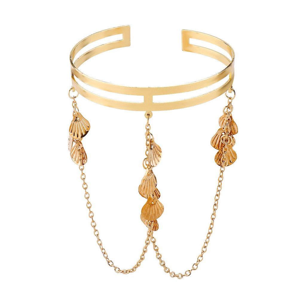 Butterfly or Shell Draped Arm Cuff — Shell