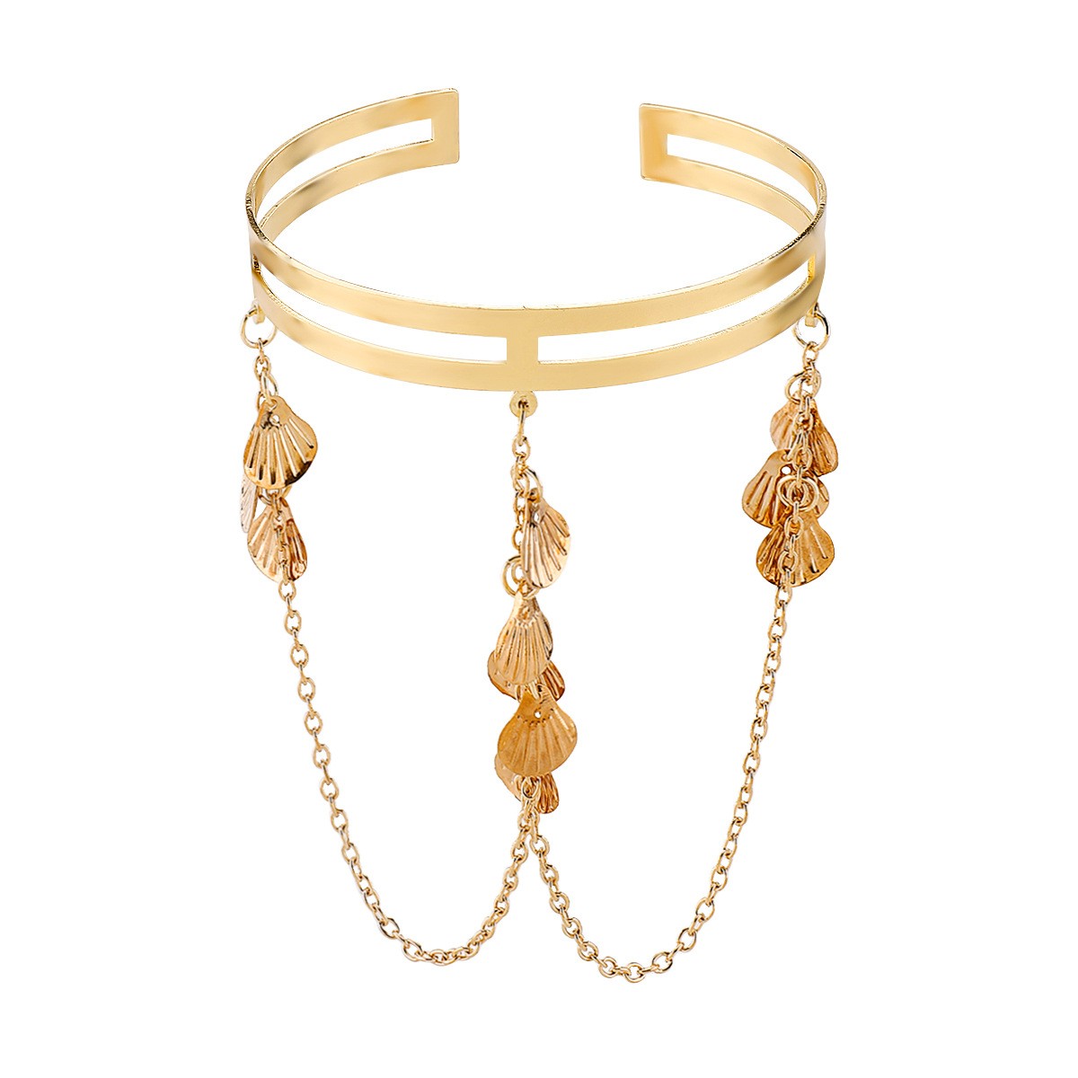 Butterfly or Shell Draped Arm Cuff — Shell