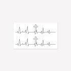 ECG cross temporary tattoo sheet