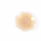 Flower-shaped silicone nipple cover with center contact circle