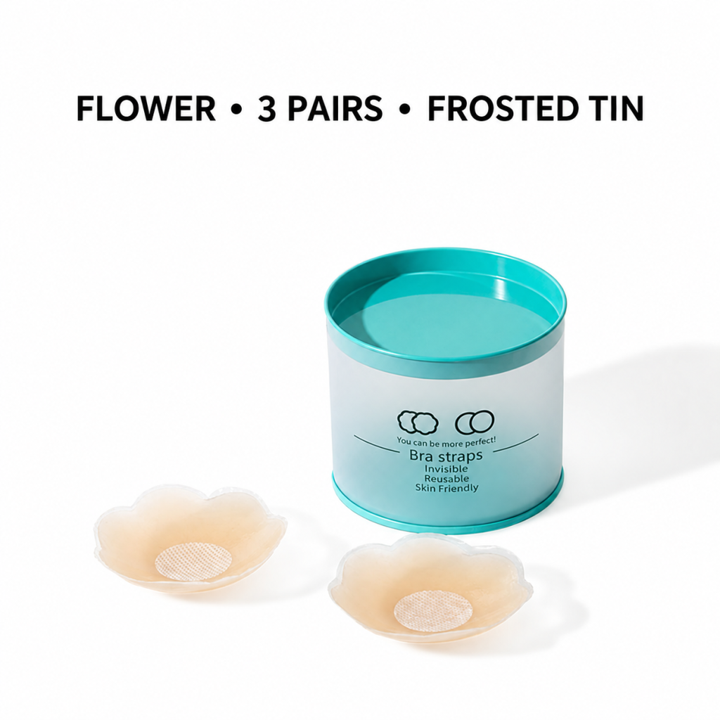 Flower silicone cover example with the three-pair frosted tin