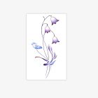Purple bellflowers and blue butterfly tattoo sheet