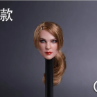 GACTOYS GC019 style A 1:6 head sculpt with light-brown side-part low ponytail, seller A label