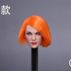 GACTOYS GC019 style D 1:6 head sculpt with bright orange asymmetrical bob, seller D label