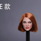 GACTOYS GC019 style E 1:6 head sculpt with chestnut-auburn side-part bob, seller E label