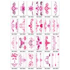 WM-CR001 to WM-CR024 pink and red temporary tattoo designs